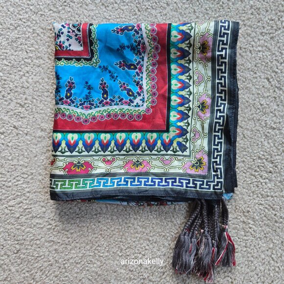 Johnny Was Silk Scarf #14 - Picture 10 of 10